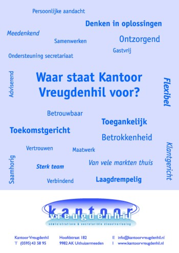 Waar staat kantoor Vreugdenhil voor