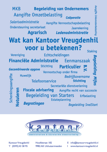 Wat kan Kantoor Vreugdenhil voor u betekenen